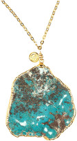 Thumbnail for your product : Dara Ettinger Daisy gold-plated turquoise necklace