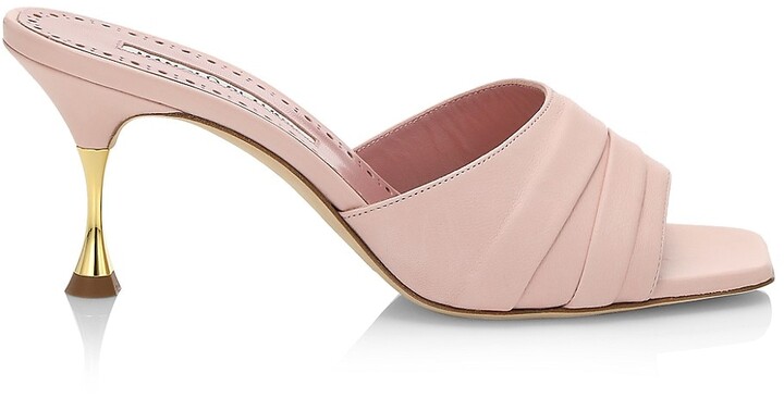 Manolo Blahnik Pink Leather Women's Sandals | Shop the world's 