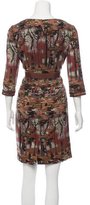 Thumbnail for your product : Philosophy di Alberta Ferretti Wool Forest Print Dress