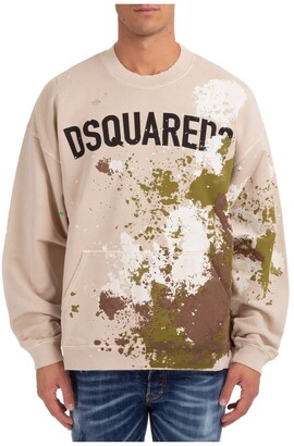 DSQUARED2 Paint Splatter Crewneck Sweatshirt - ShopStyle