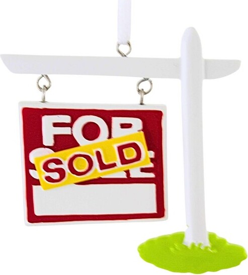 Polarx3.0InchForSale/SoldRealtorSignChristmasTreeOrnament,ChristmasDecorNewHome(1PC)