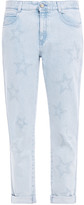Thumbnail for your product : Stella McCartney Cropped Embroidered High-rise Straight-leg Jeans