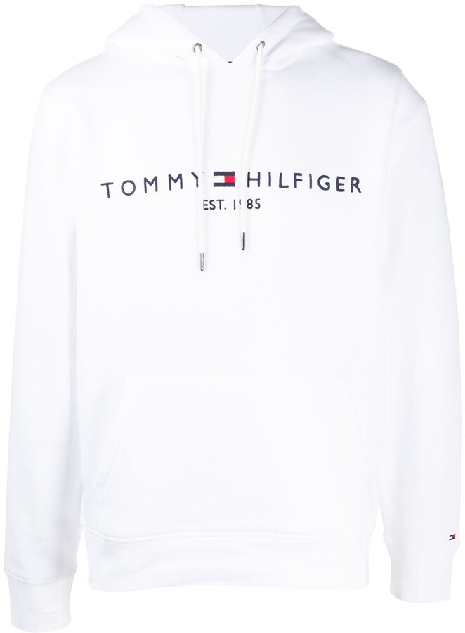Tommy Hilfiger Embroidered Logo Drawstring Hoodie - ShopStyle