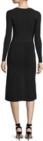 Thumbnail for your product : RED Valentino Long-Sleeve Macrame-Inset Dress, Black