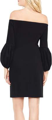 Vince Camuto Off-the-shoulder Bubble-sleeve Dress