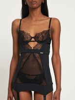 Thumbnail for your product : Bluebella Alanna mesh & lace wired longline body