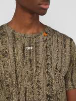 Thumbnail for your product : Off-White Off White Logo And Camouflage Print Cotton T Shirt - Mens - Brown