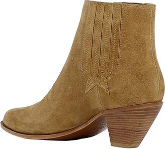 Golden Goose Beige Suede Ankle Boots