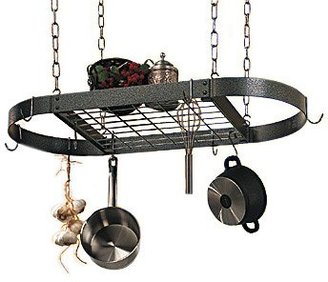 Rogar Pot Rack - Hanging - Oval - Hammered Steel - 16 × 34