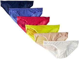 Fruit of the Loom Women's 6 Pack All Over Lace Bikini Pantie