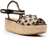 Thumbnail for your product : Clergerie Aimie raffia platform sandals