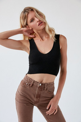 Urban Outfitters Sugar Cropped V-Neck Tank - ShopStyle