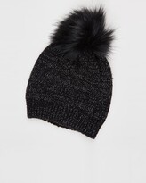 Thumbnail for your product : Decjuba Kids - Girl's Black Beanies - Speckled Single Pom Beanie - Teens - Size One Size at The Iconic