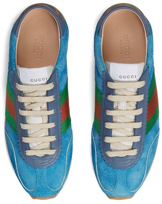 Gucci Suede sneaker with Web