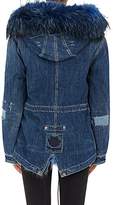 Thumbnail for your product : Mr & Mrs Italy Women's Fur-Trimmed & -Lined Denim Parka - Denim, Bright blue