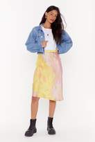 Thumbnail for your product : Womens Apple of My Dye Satin Midi Skirt - yellow - L