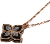 Thumbnail for your product : Roberto Coin 18kt rose gold diamond Princess Flower necklace