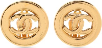 Chanel Pre Owned 1986-1988 CC cut-out clip-on earrings - ShopStyle