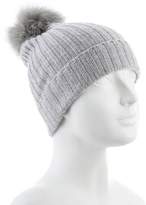 Thumbnail for your product : Yves Salomon Fox Fur Pom-Pom Hat w/ Tags