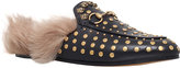 Thumbnail for your product : Gucci Princetown studded leather slippers