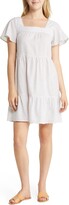 Thumbnail for your product : BeachLunchLounge Scarlett Flutter Sleeve Linen & Cotton Dress