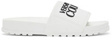 Thumbnail for your product : Versace Jeans Couture White Logo Slides