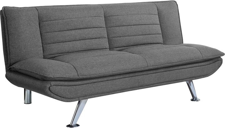 Coaster Fine Furniture Coaster Home Furnishings - Julian - Woven Fabric Upholstered Tufted Convertible Sofa Bed with Channeled Pillow-Top Backrest - Contemporary - Living Room - Gray - 503966