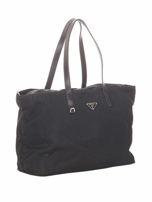 Prada Pre-Owned Triangle Logo Nylon Tote Bag