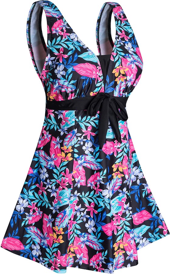 Arolina Women's Plus Size Swimsuit Tummy Control Bathing - View #10