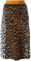 Thumbnail for your product : Stella McCartney cheetah print jacquard skirt