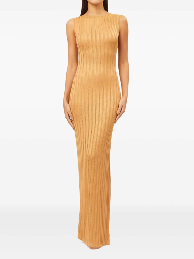 La Galpa Ribbed Maxi Dress
