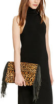 Thumbnail for your product : Polo Ralph Lauren Leopard-Print Haircalf Clutch