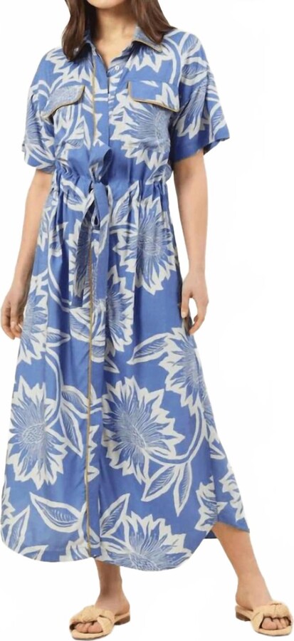 OMIKA Carla Midi Dress In Celine Montego