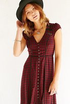 Thumbnail for your product : Urban Outfitters Ecote Plaid Button-Front Maxi Dress