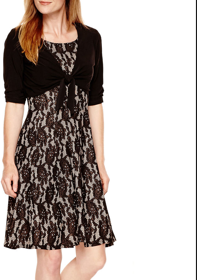 JCPenney Perceptions ShortSleeve Lace Jacket Dress ShopStyle Clothes