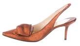 Thumbnail for your product : Christian Louboutin Lady Cukor 70 Metallic Slingback Pumps