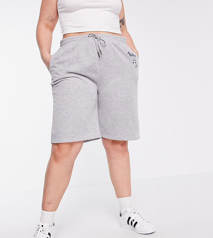 womens grey sweatshorts