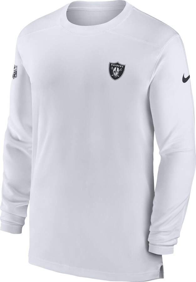 Nike Men's Dri-FIT Sideline Coach (NFL Las Vegas Raiders) Long-Sleeve Top  in White - ShopStyle Activewear Shirts