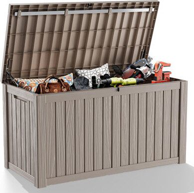 KJETHKEY 180 Gallon Outdoor Deck Box Waterproof