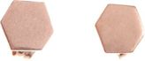 Thumbnail for your product : Wendy Nichol Rose Gold Large Hexagon Stud Earrings-Colorless