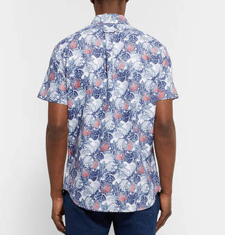 Alex Mill Button-Down Collar Palm Leaf-Print Cotton Oxford Shirt