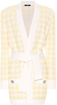 Thumbnail for your product : Balmain Exclusive to Mytheresa a Houndstooth jacquard belted cardigan