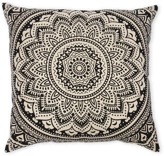 Accents De Ville Large Black Mandala Decorative Pillow
