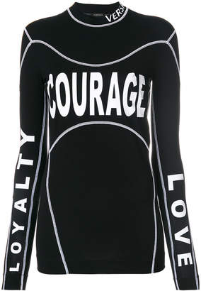 Versace Courage Loyalty Love top