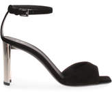 Thumbnail for your product : Giuseppe Zanotti Black suede metallic heel sandal