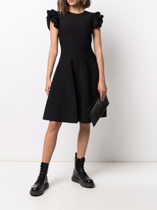 Alexander McQueen Ruffled Sleeve Mini Dress