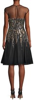 Thumbnail for your product : Aidan Mattox Sequined Tea Length Cocktail Dress