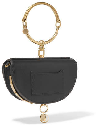 Chloé Nile Bracelet Mini Textured-leather Shoulder Bag - Black