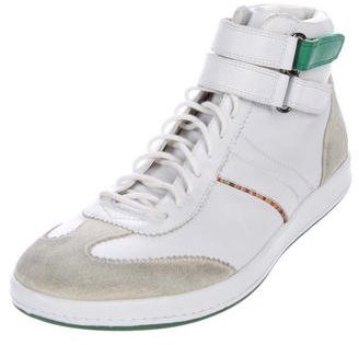 Paul Smith Leather High-Top Sneakers