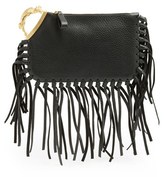Thumbnail for your product : Valentino 'Gryphon' Fringe Leather Clutch